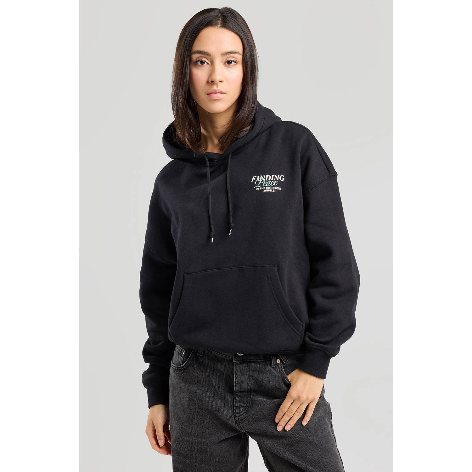 America Today hoodie zwart