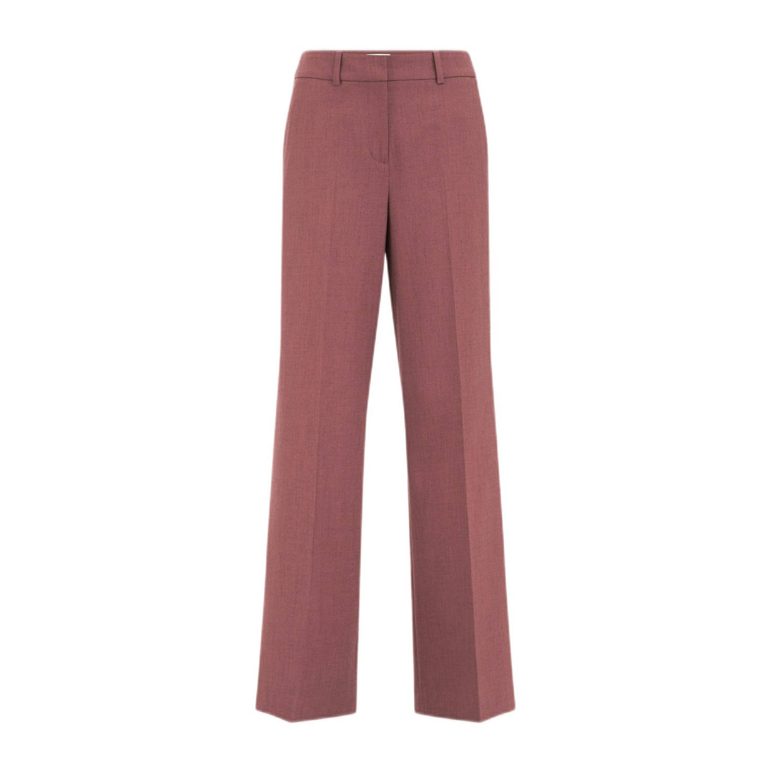 WE Fashion regular waist pantalon donkerrood