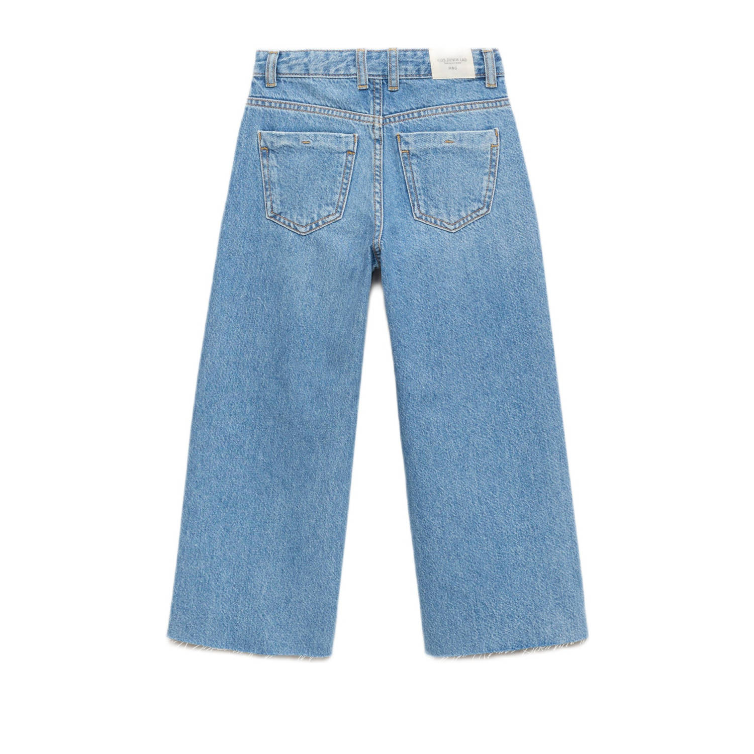 Mango Kids wide leg jeans medium blue denim