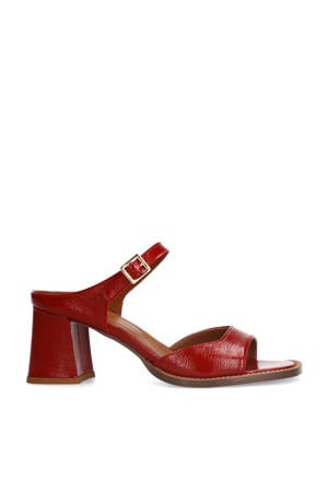 lakleren muiltjes donkerrood