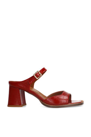 lakleren muiltjes donkerrood