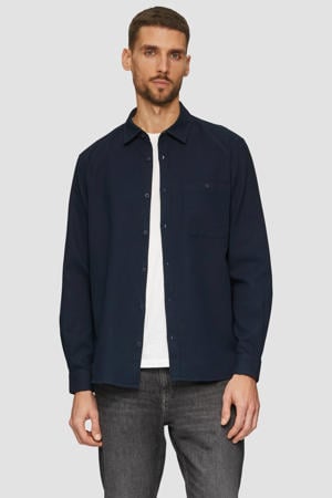 zakelijk overhemd donkerblauw