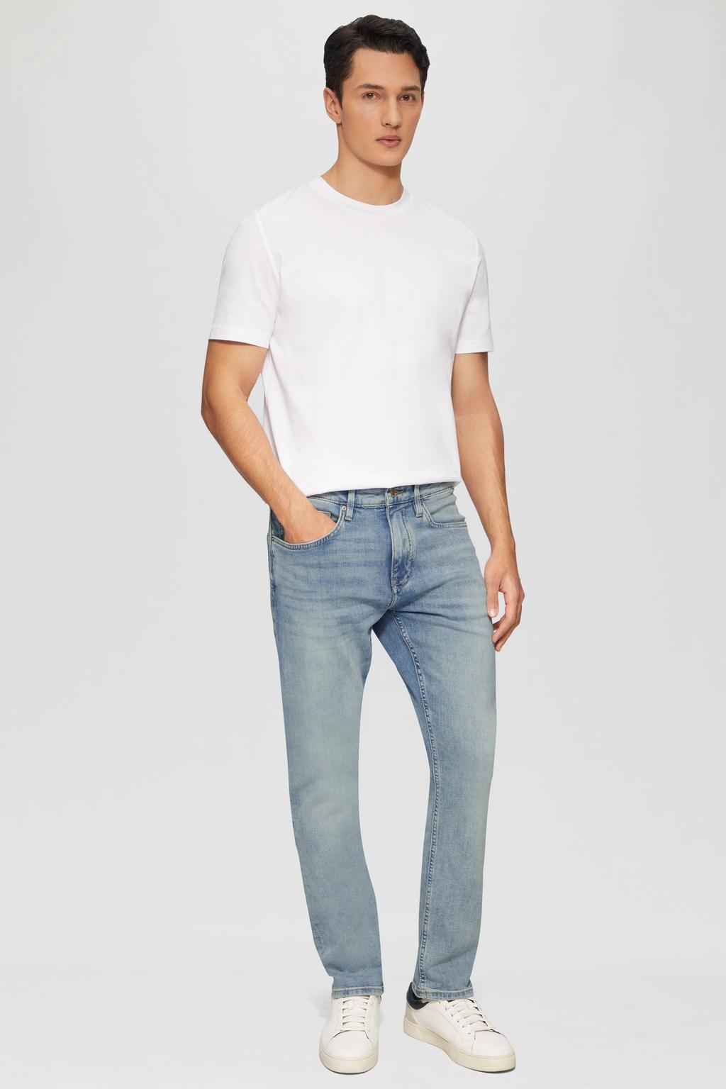 s.Oliver tapered fit jeans light blue denim