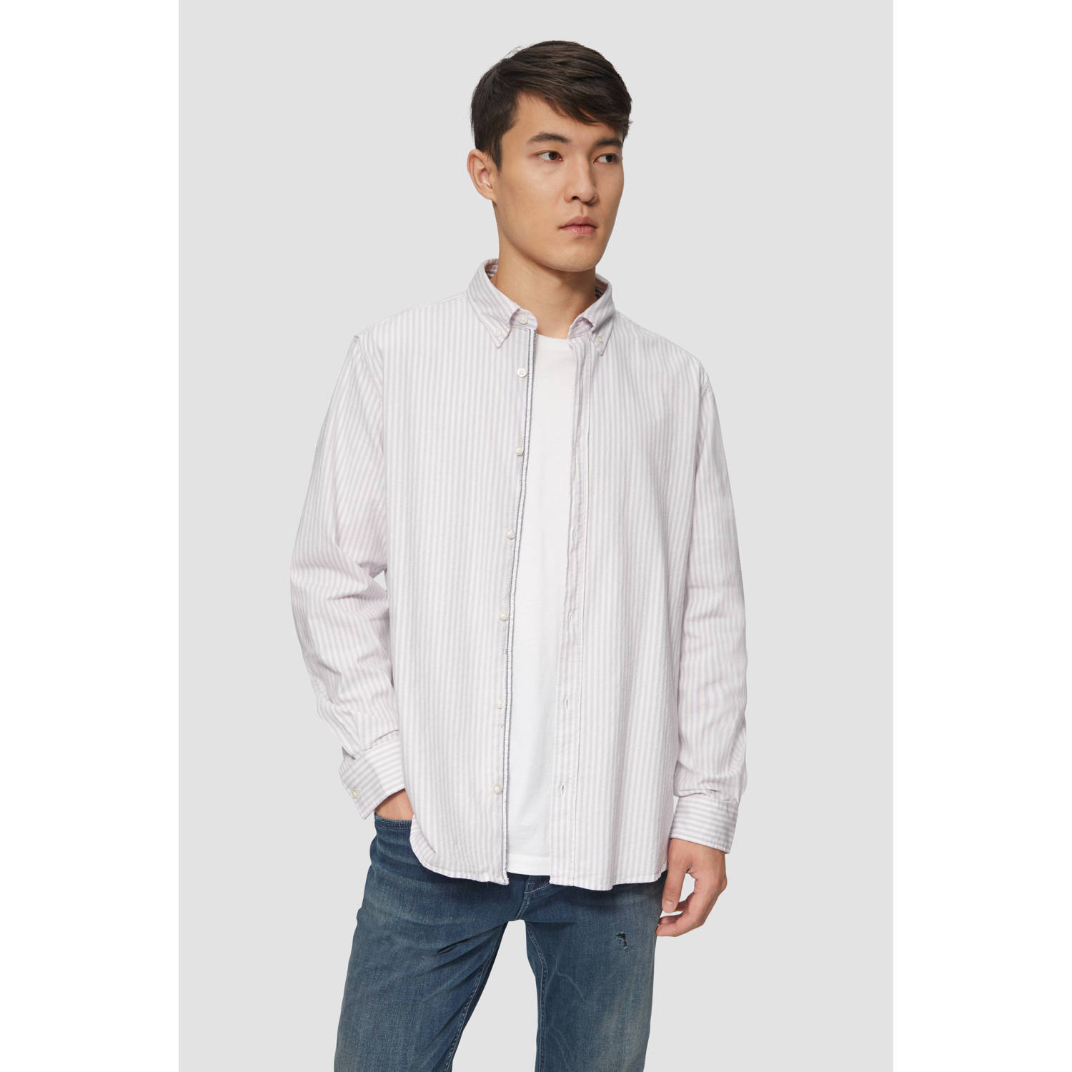 S.Oliver casual overhemd paars