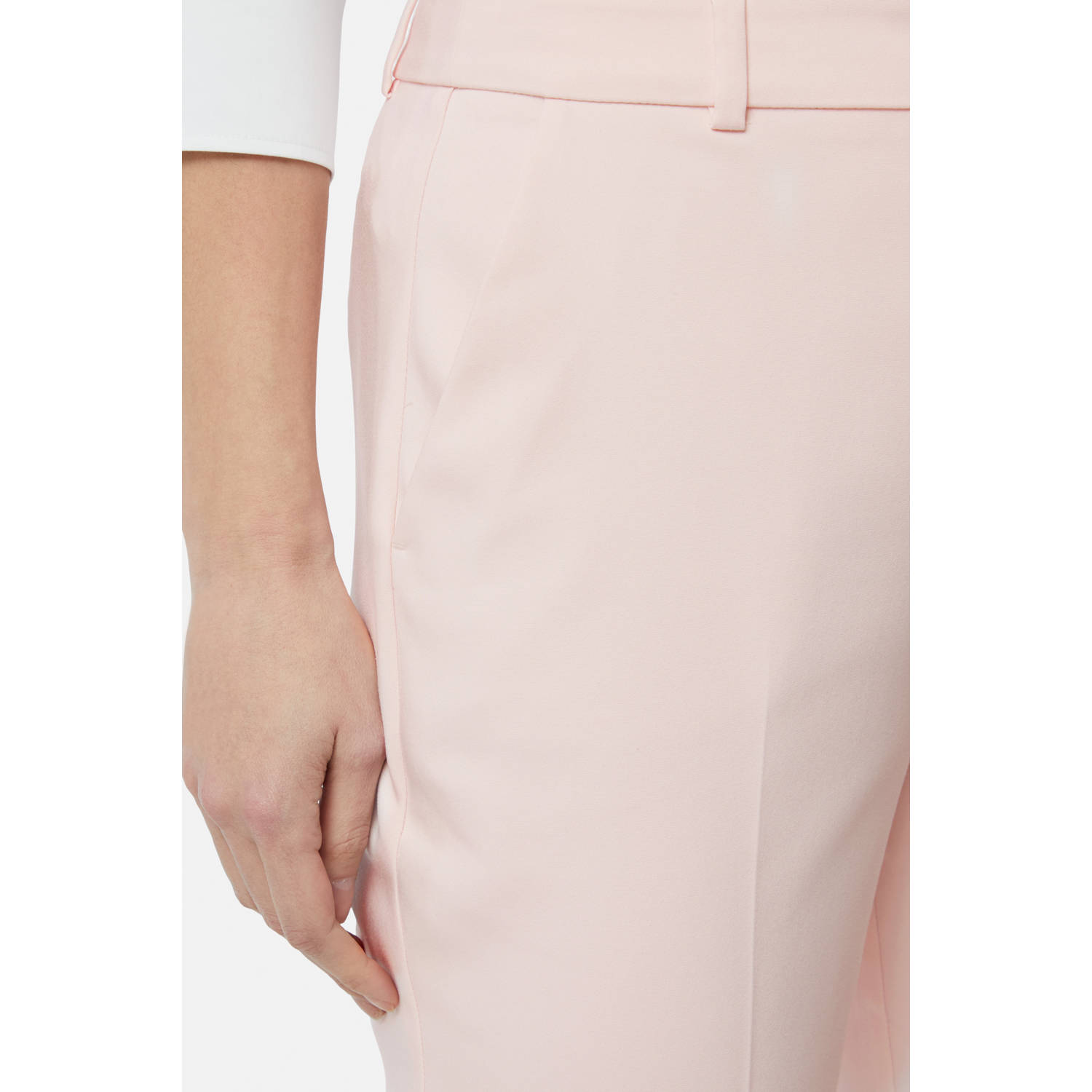comma slim regular waist pantalon lichtroze