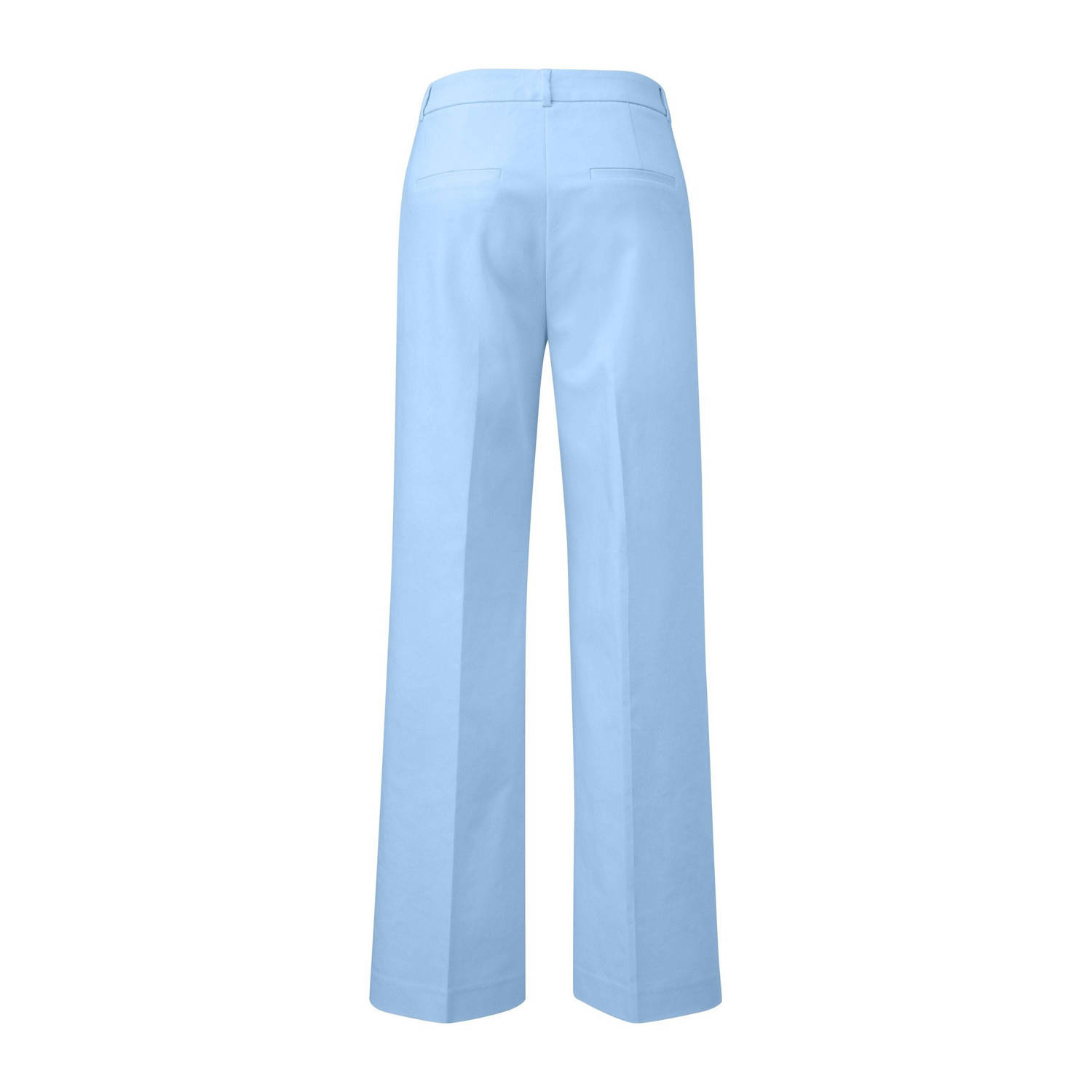comma straight regular waist pantalon lichtblauw