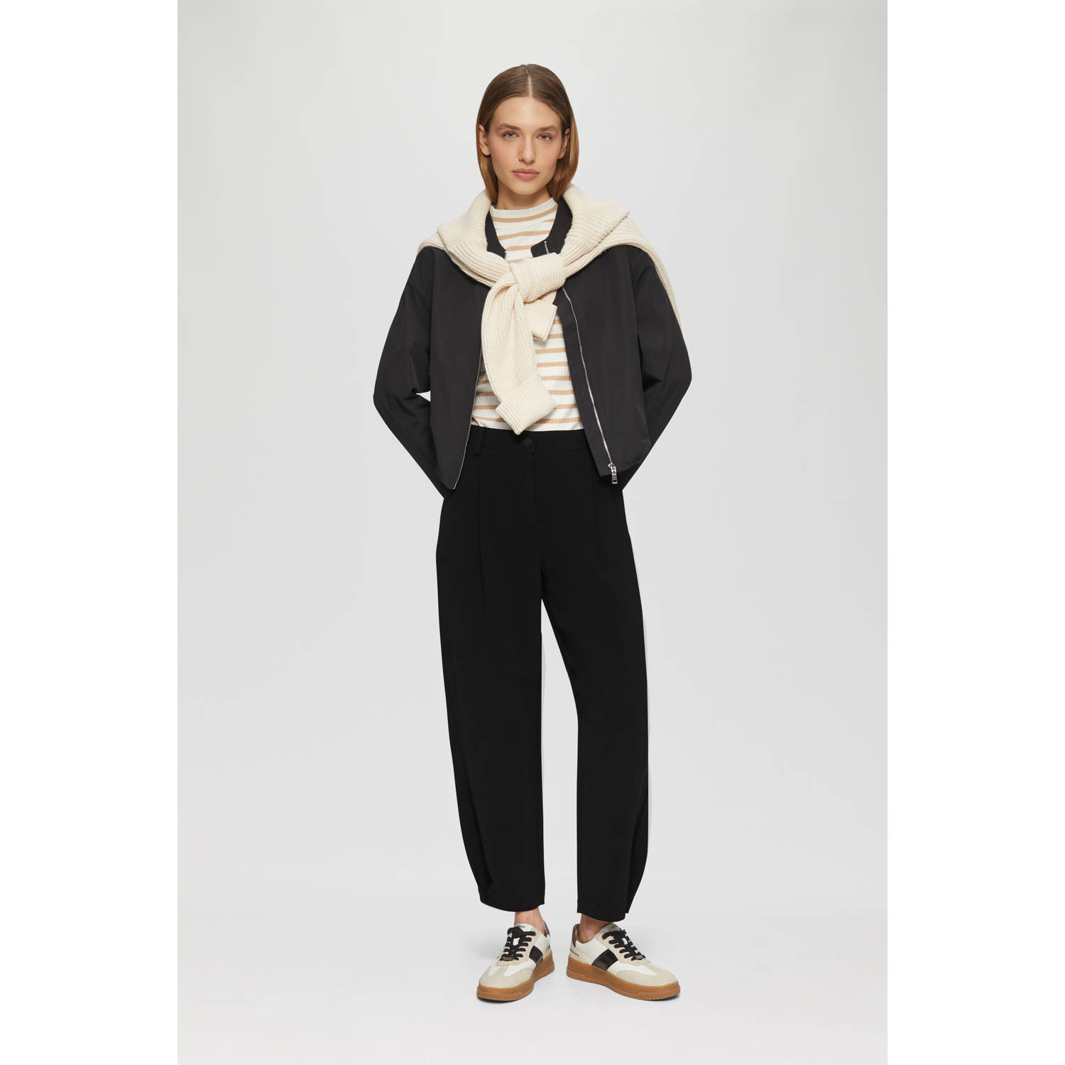 S.Oliver regular waist broek zwart