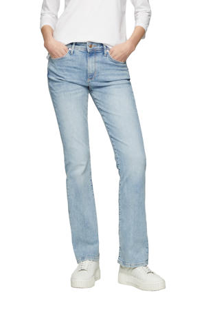regular waist bootcut jeans light blue denim