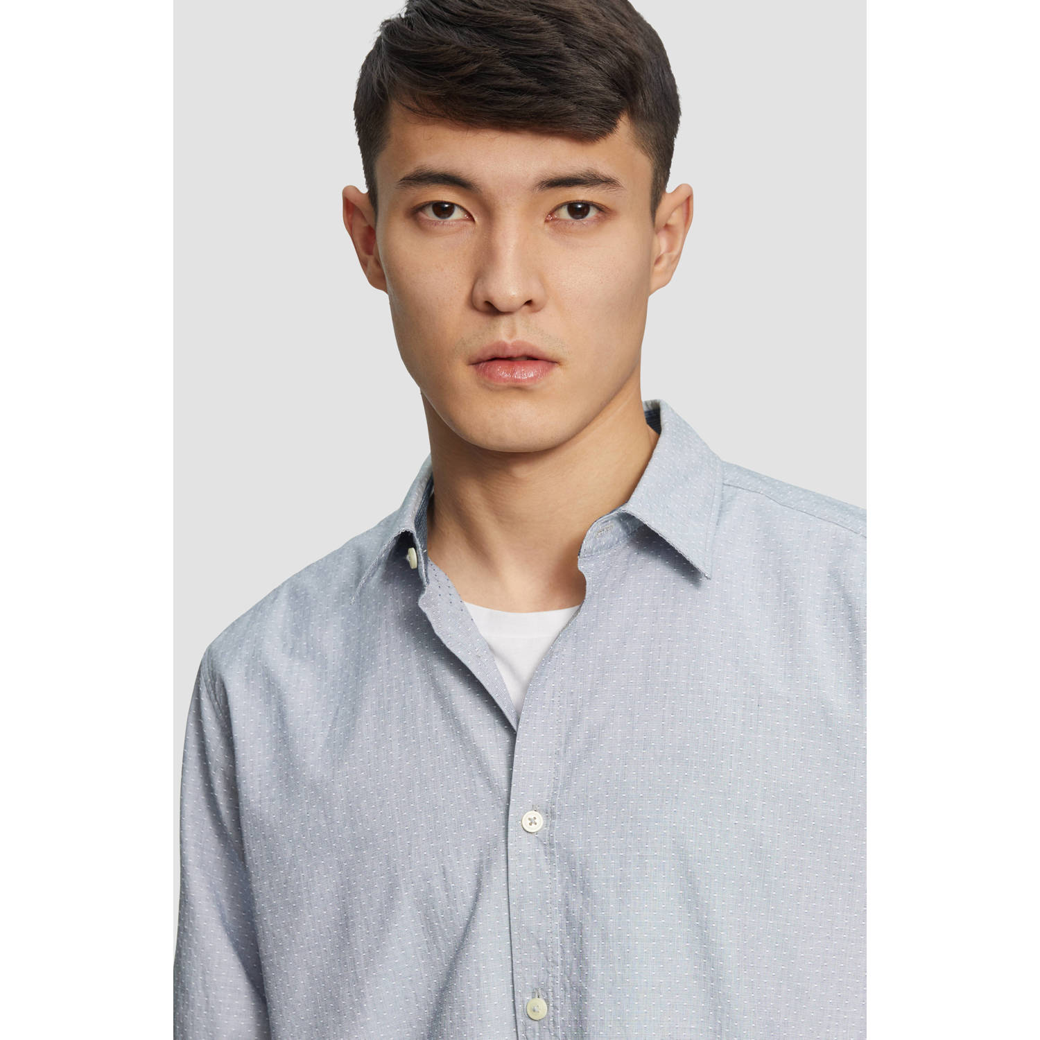 s.Oliver casual overhemd blauw