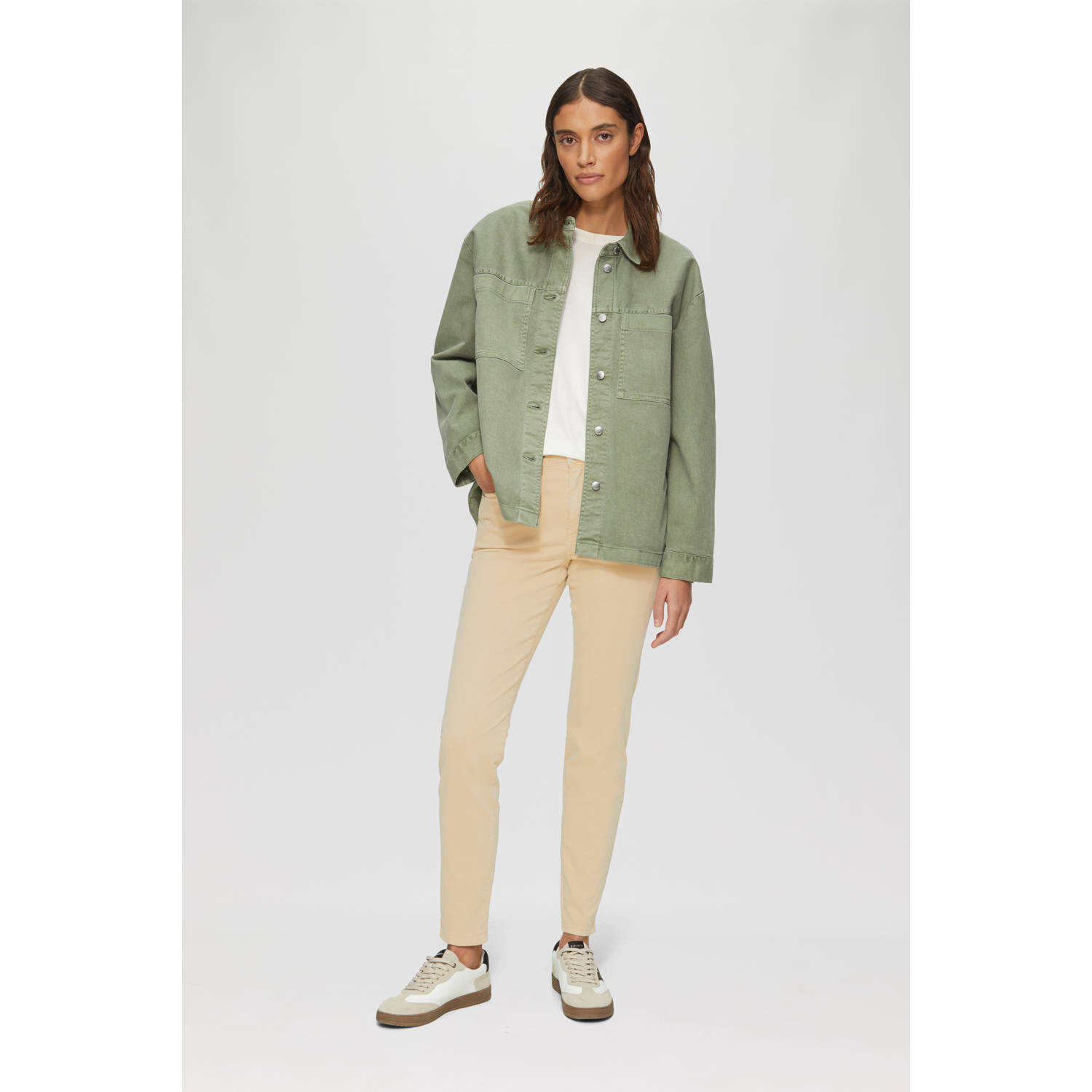S.Oliver RED LABEL Slim fit stoffen broek van katoenmix