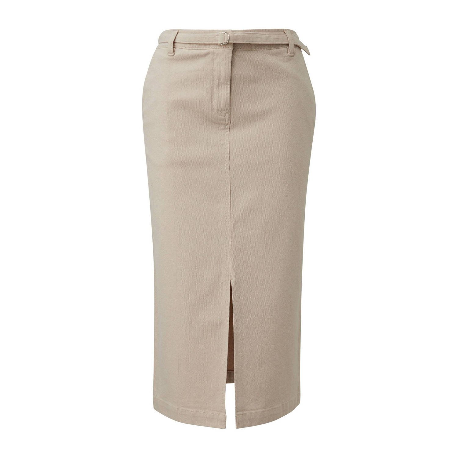 S.Oliver RED LABEL Slanke midirok van keperstof in jeanslook