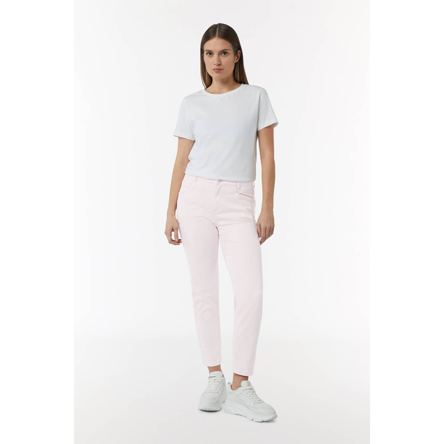 comma casual identity slim fit jeans lichtroze