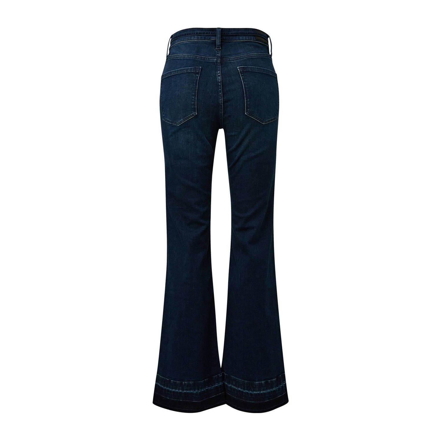 s.Oliver flared jeans dark blue denim