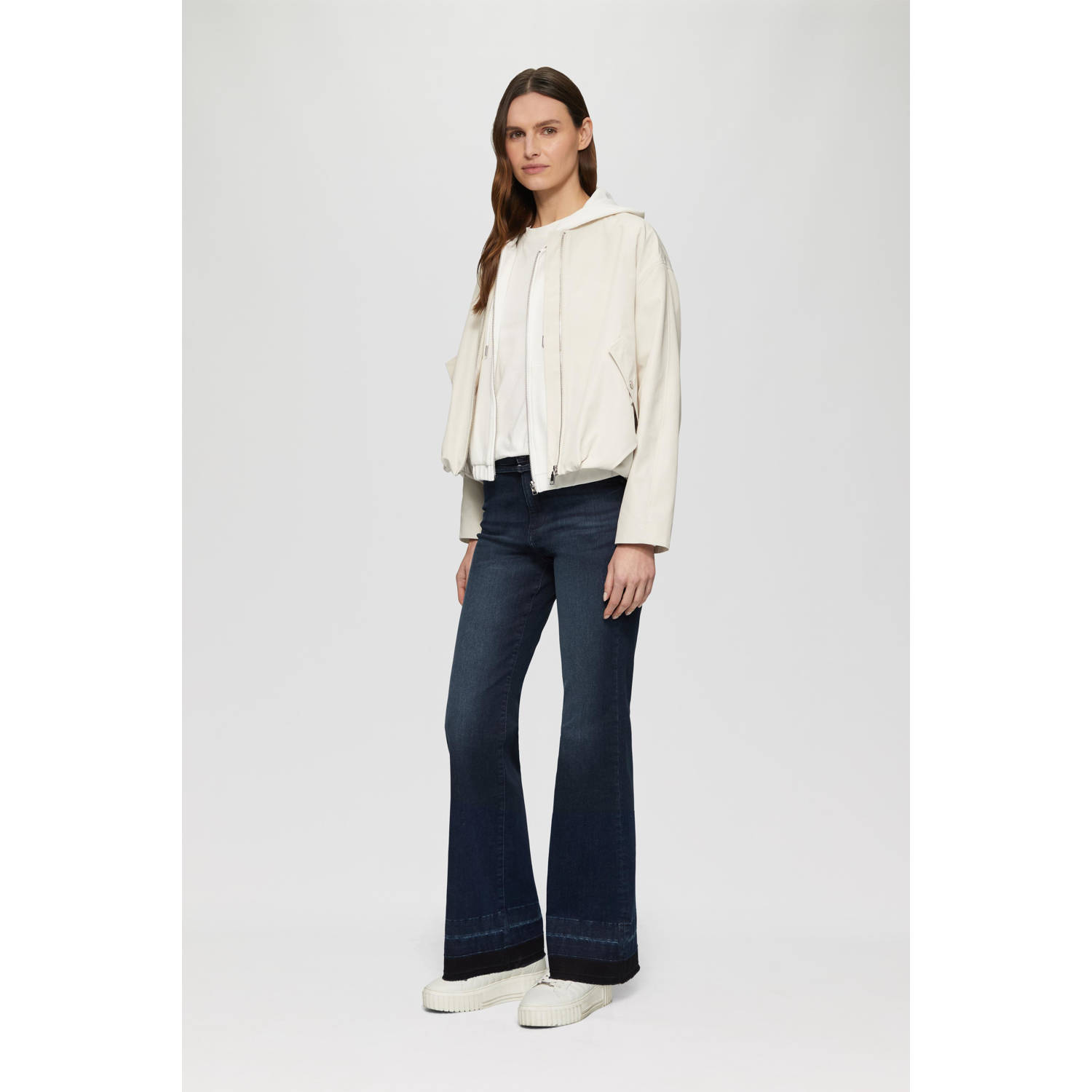 S.Oliver flared jeans dark blue denim