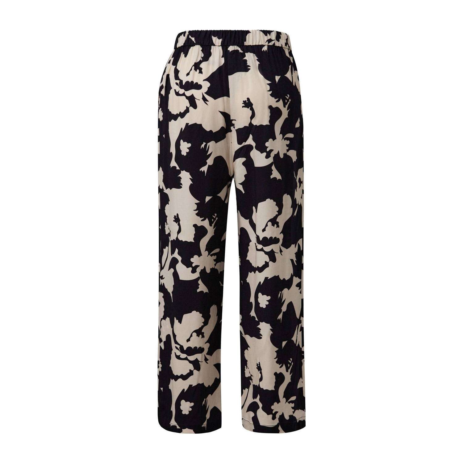 comma straight regular waist casual broek donkerblauw