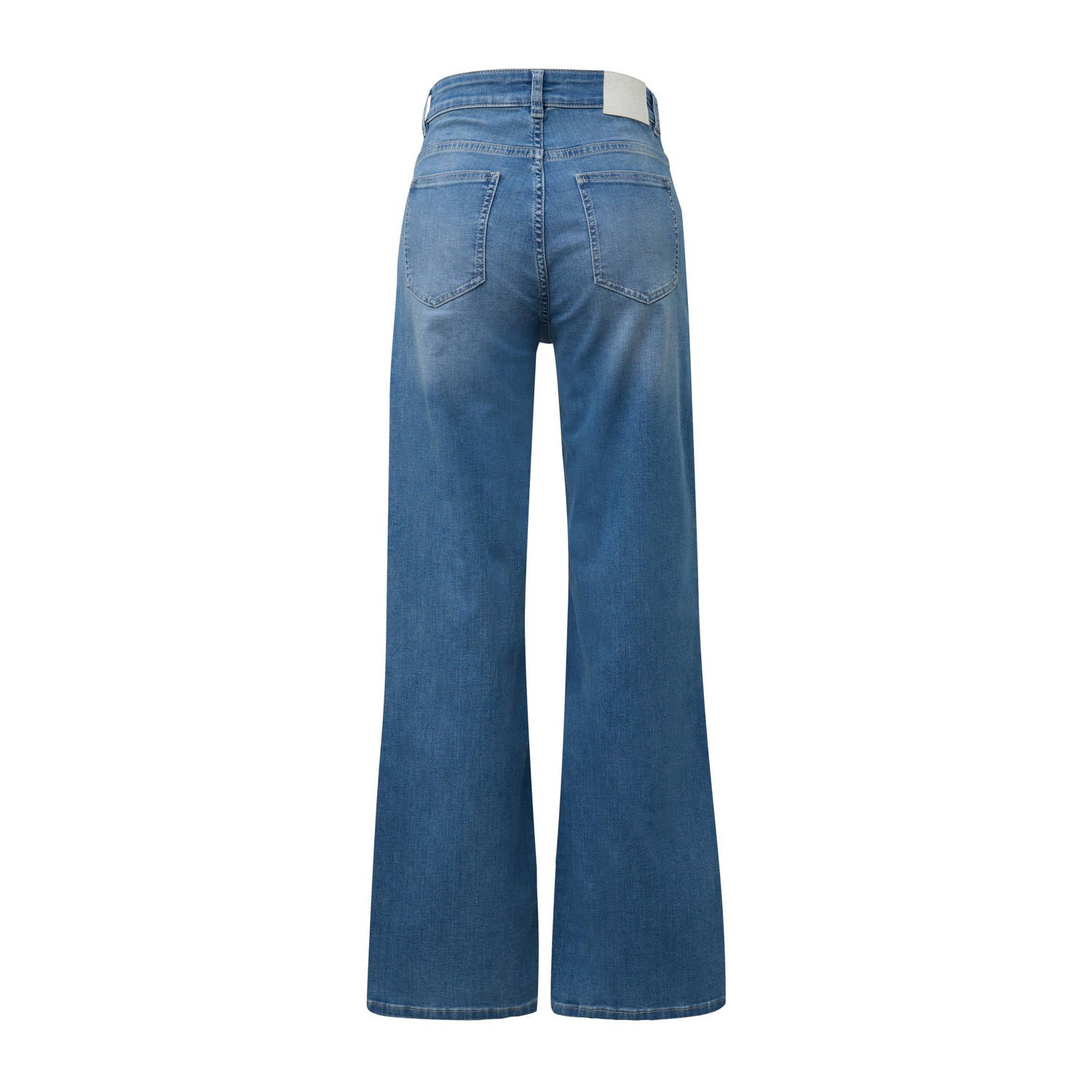 comma casual identity high waist wide leg jeans medium blue denim