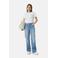 comma casual identity high waist wide leg jeans medium blue denim