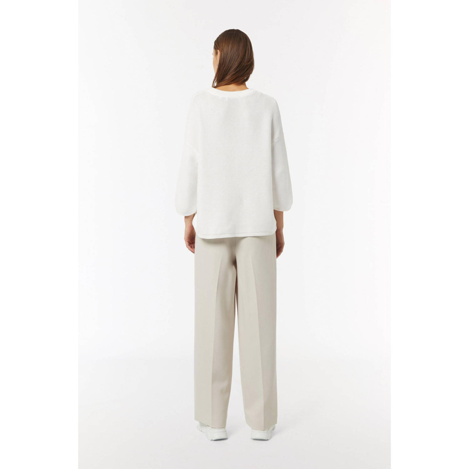 comma casual identity gebreide trui wit