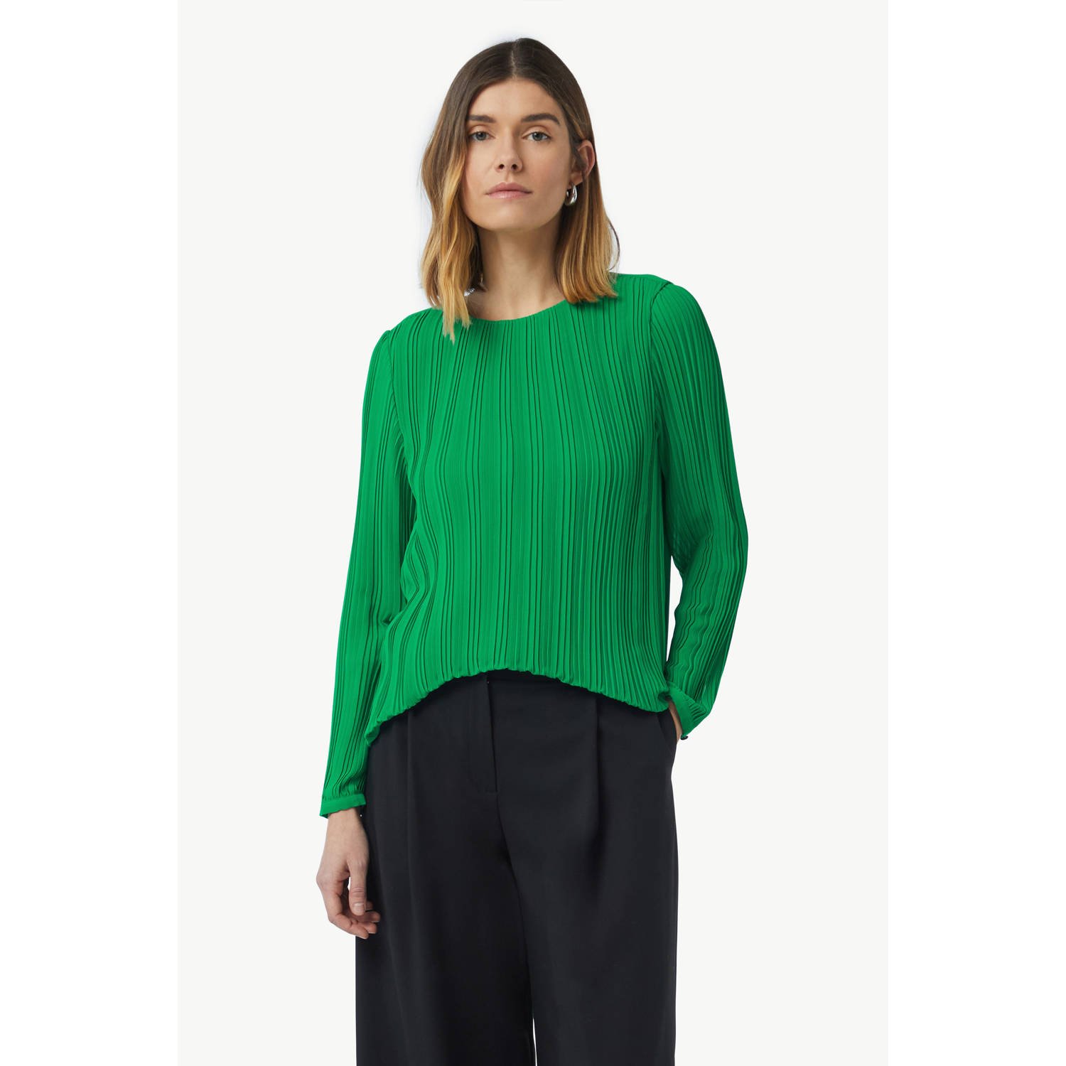 Comma Relaxed fit blouse met plooien