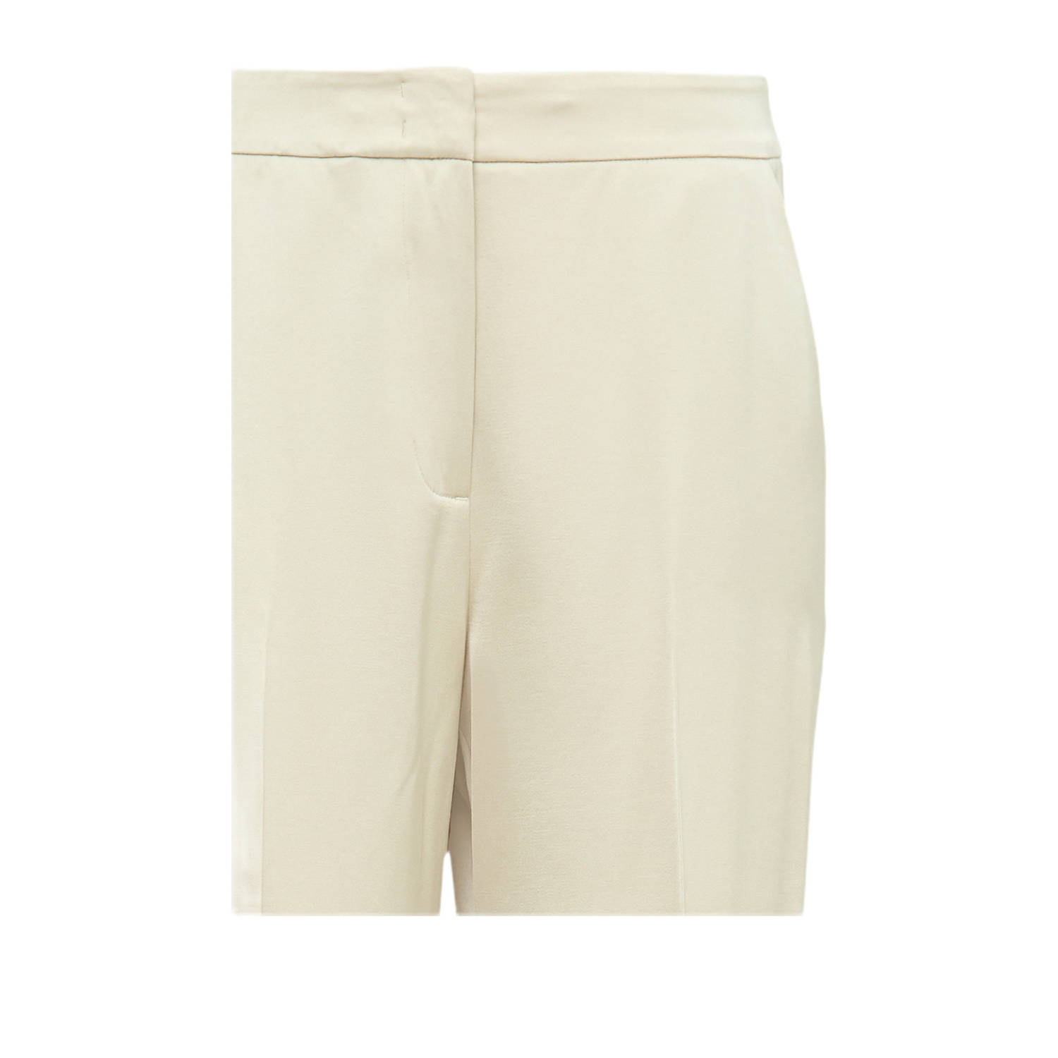 comma wide leg regular waist broek beige