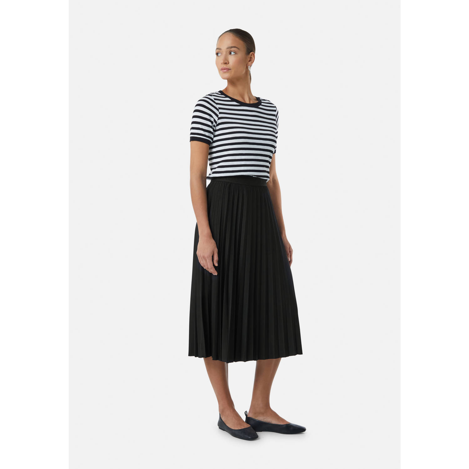 Comma casual identity midi rok zwart