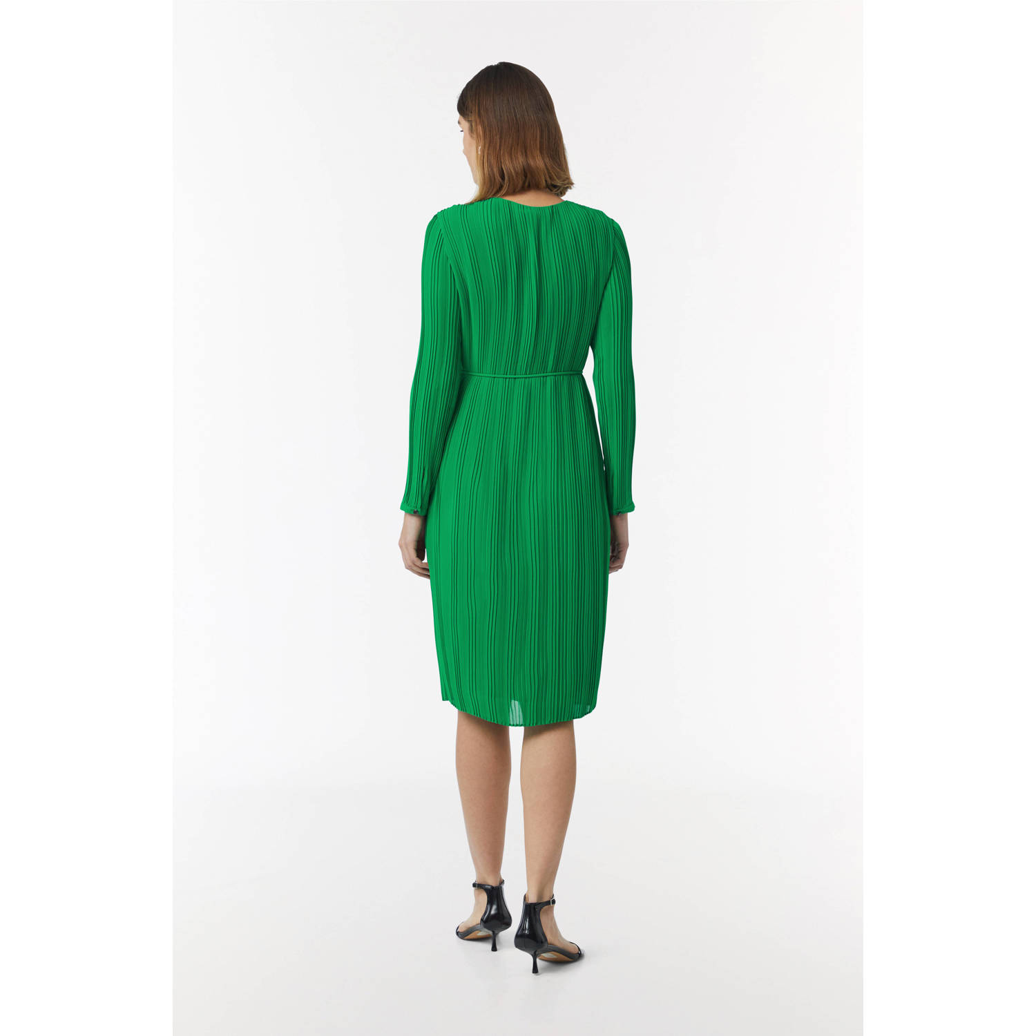 comma midi jurk groen