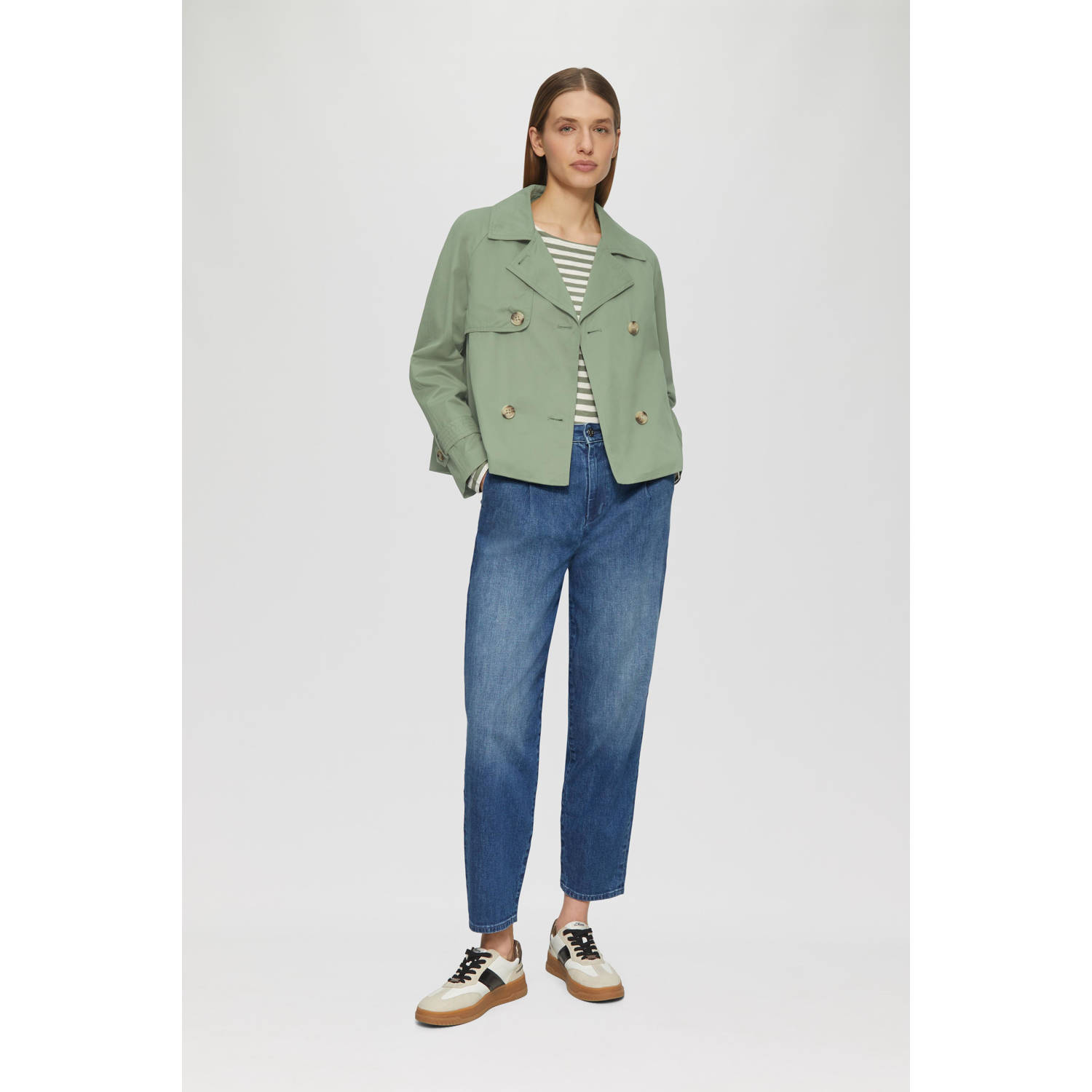 s.Oliver trenchcoat groen
