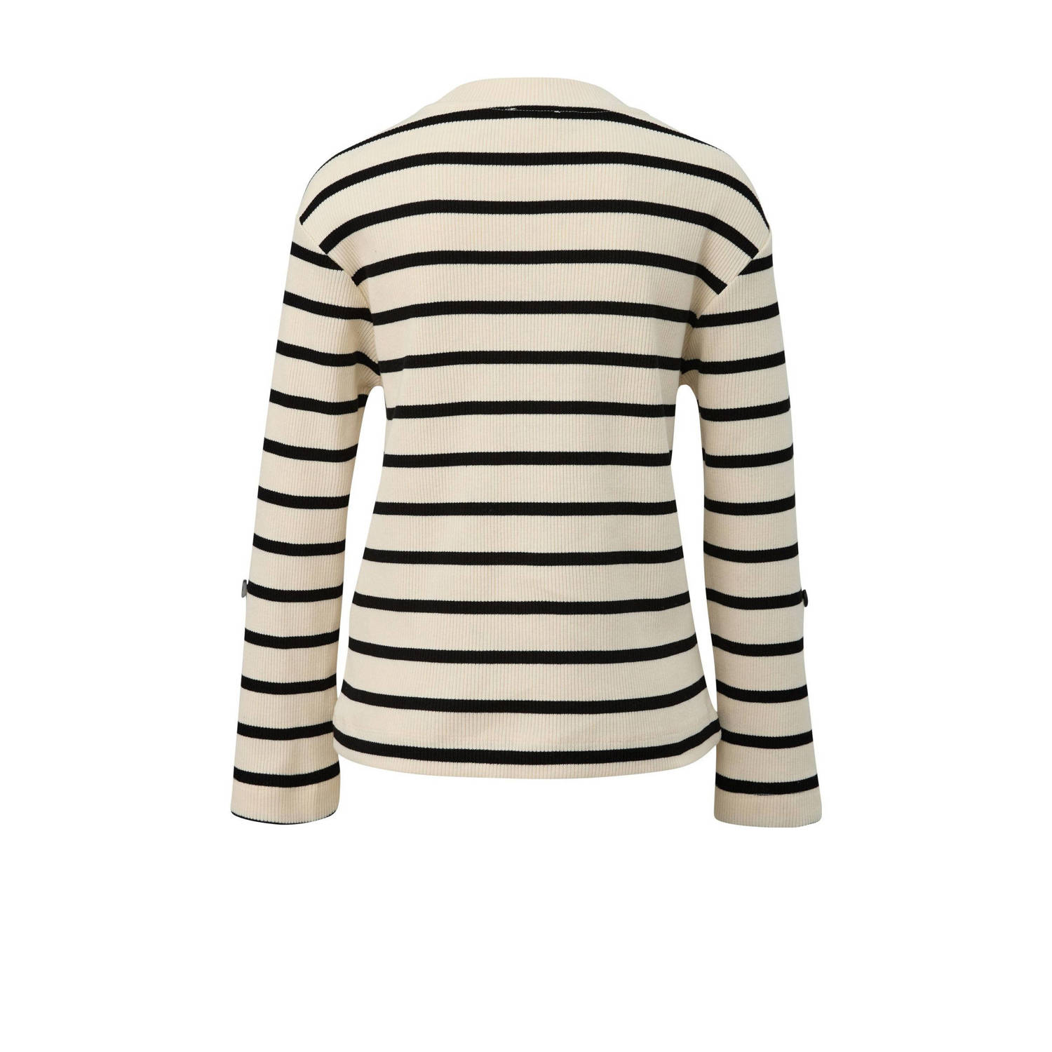 s.Oliver pullover beige rib gebreid