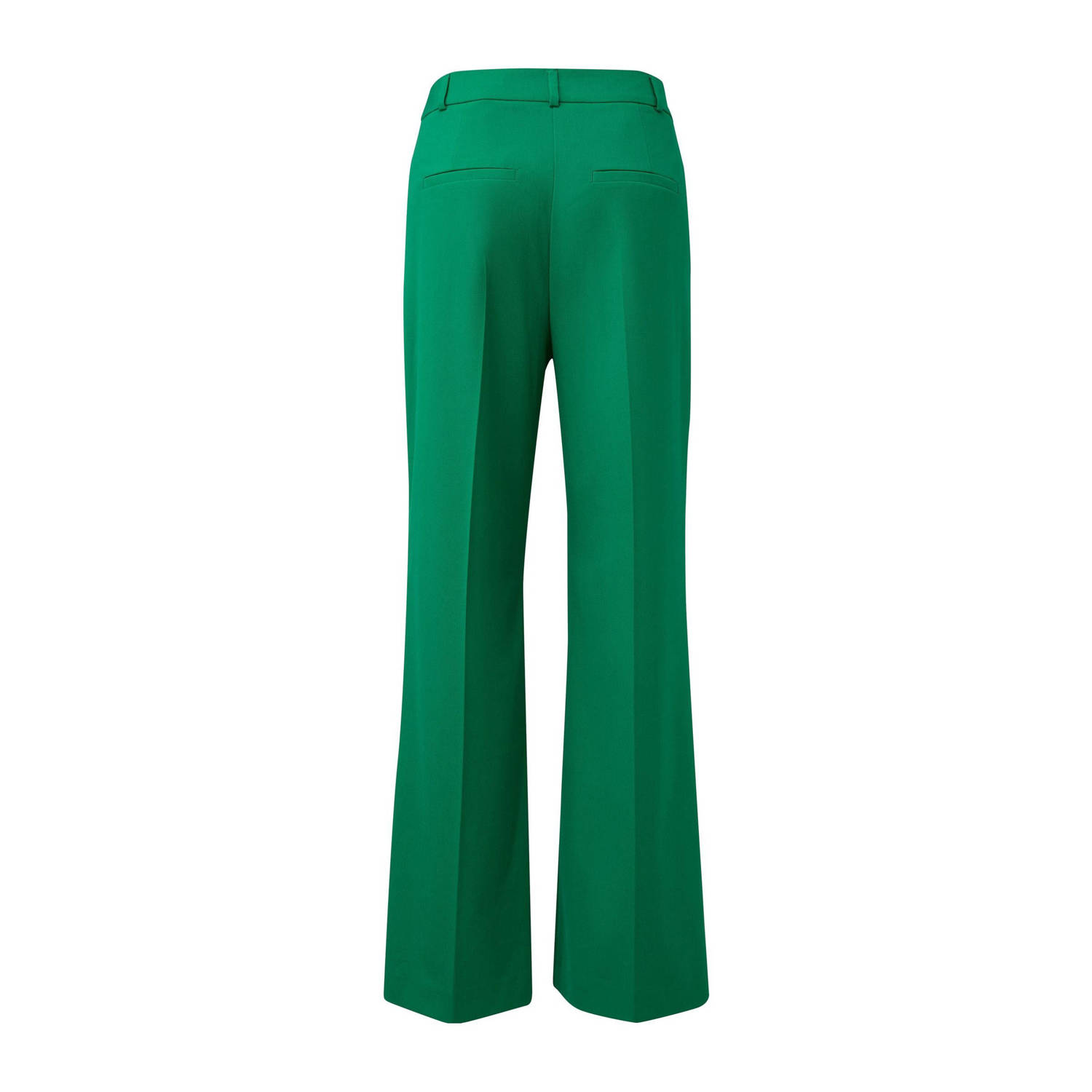 comma wide leg regular waist pantalon groen