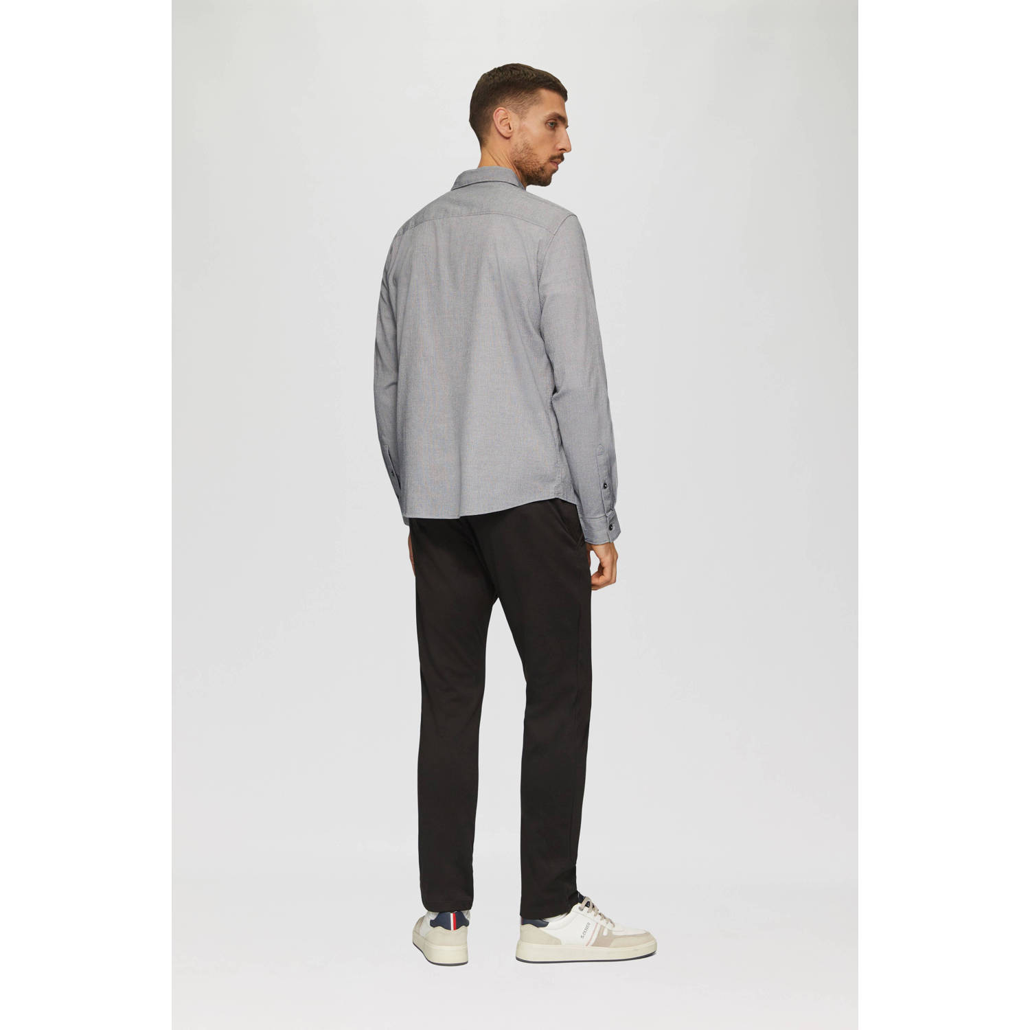 s.Oliver casual overhemd grijs