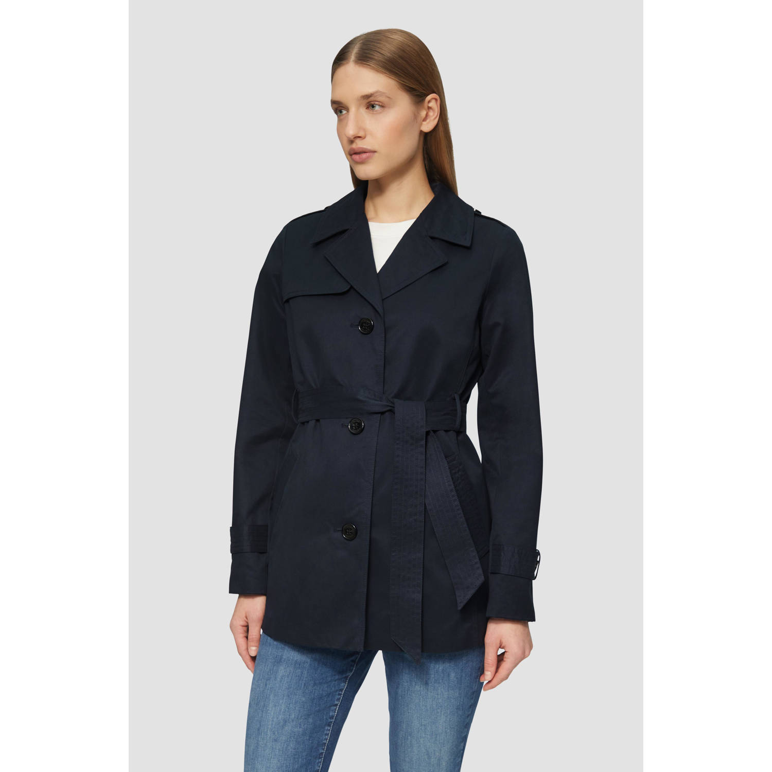 S.Oliver RED LABEL Korte trenchcoat met strikceintuur