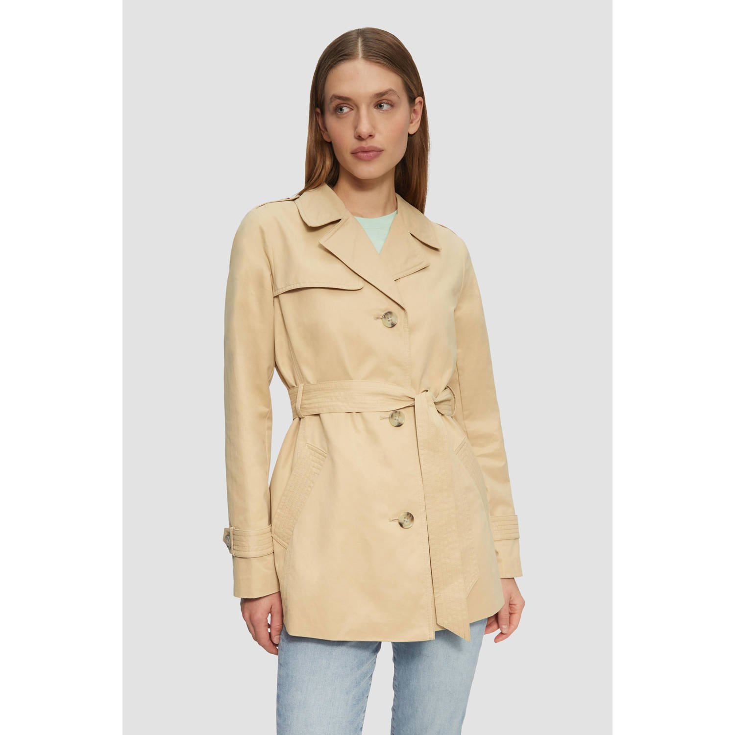 S.Oliver RED LABEL Korte trenchcoat met strikceintuur