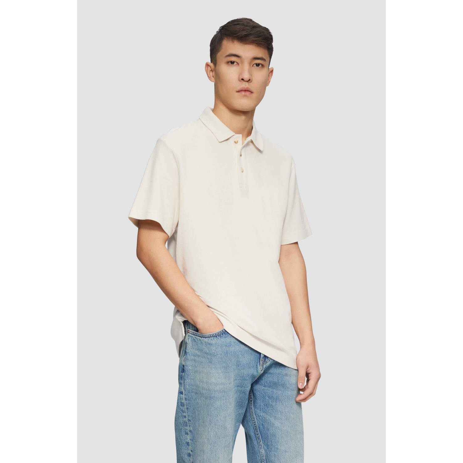 S.Oliver regular polo ecru