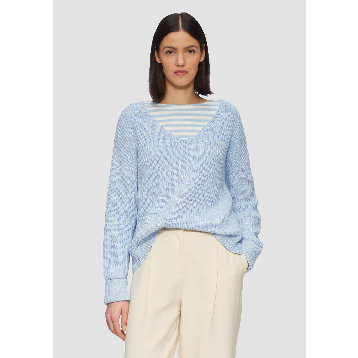 S.Oliver RED LABEL Relaxed fit gebreide pullover van katoenmix