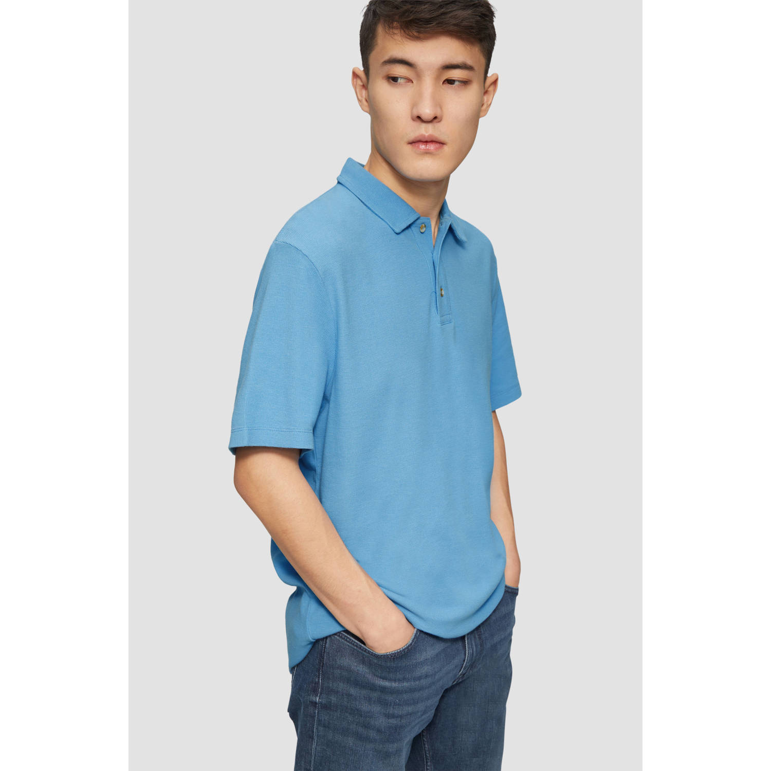 S.Oliver regular polo blauw