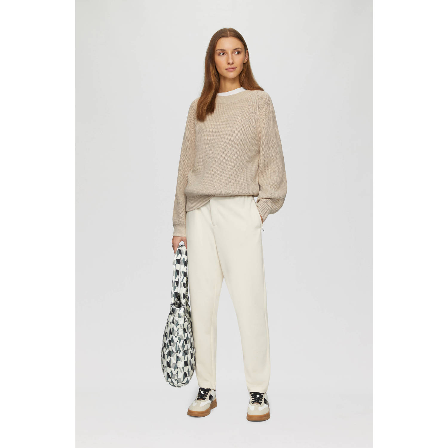 s.Oliver gebreide trui beige