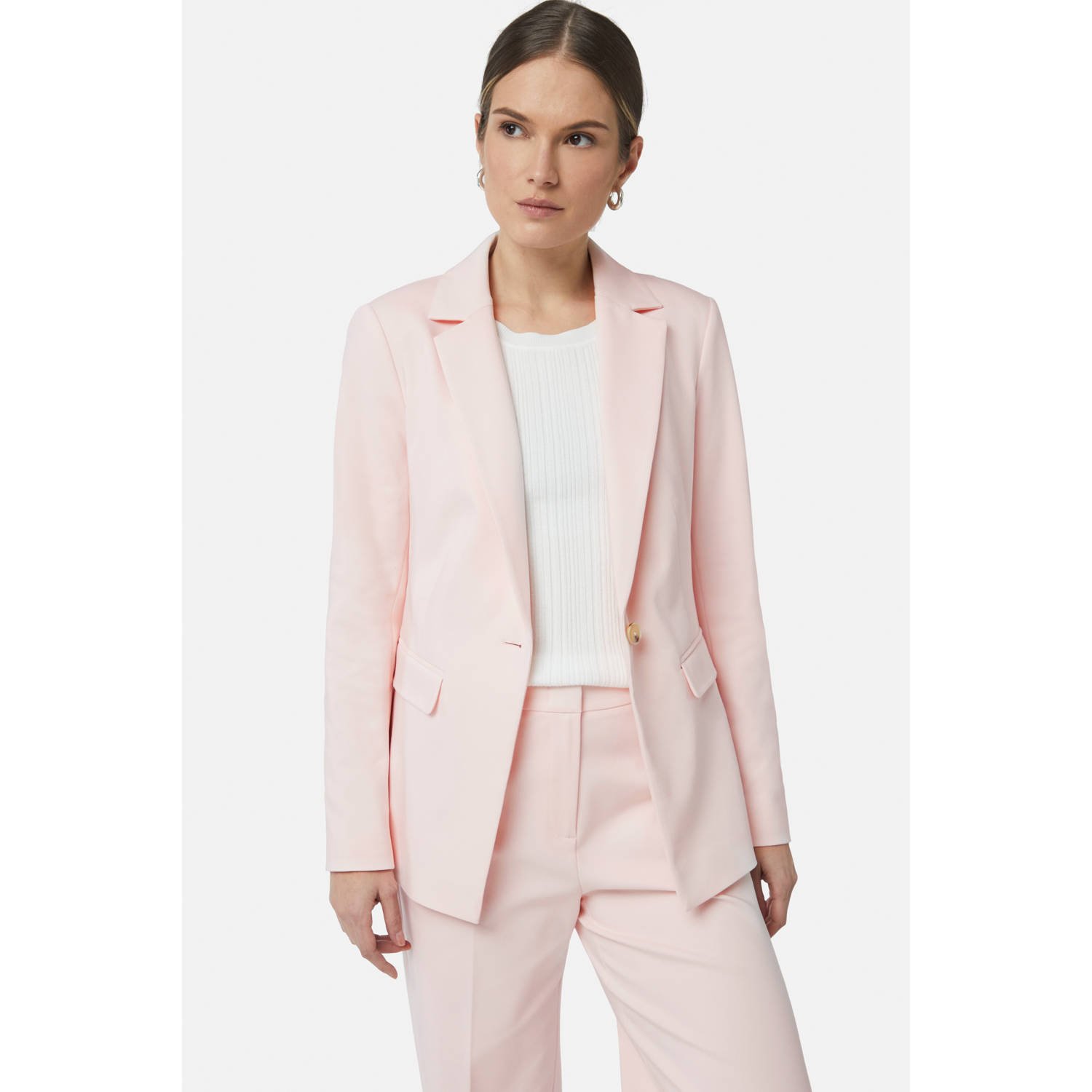 Comma Getailleerde blazer met klepzakken Pink Dames