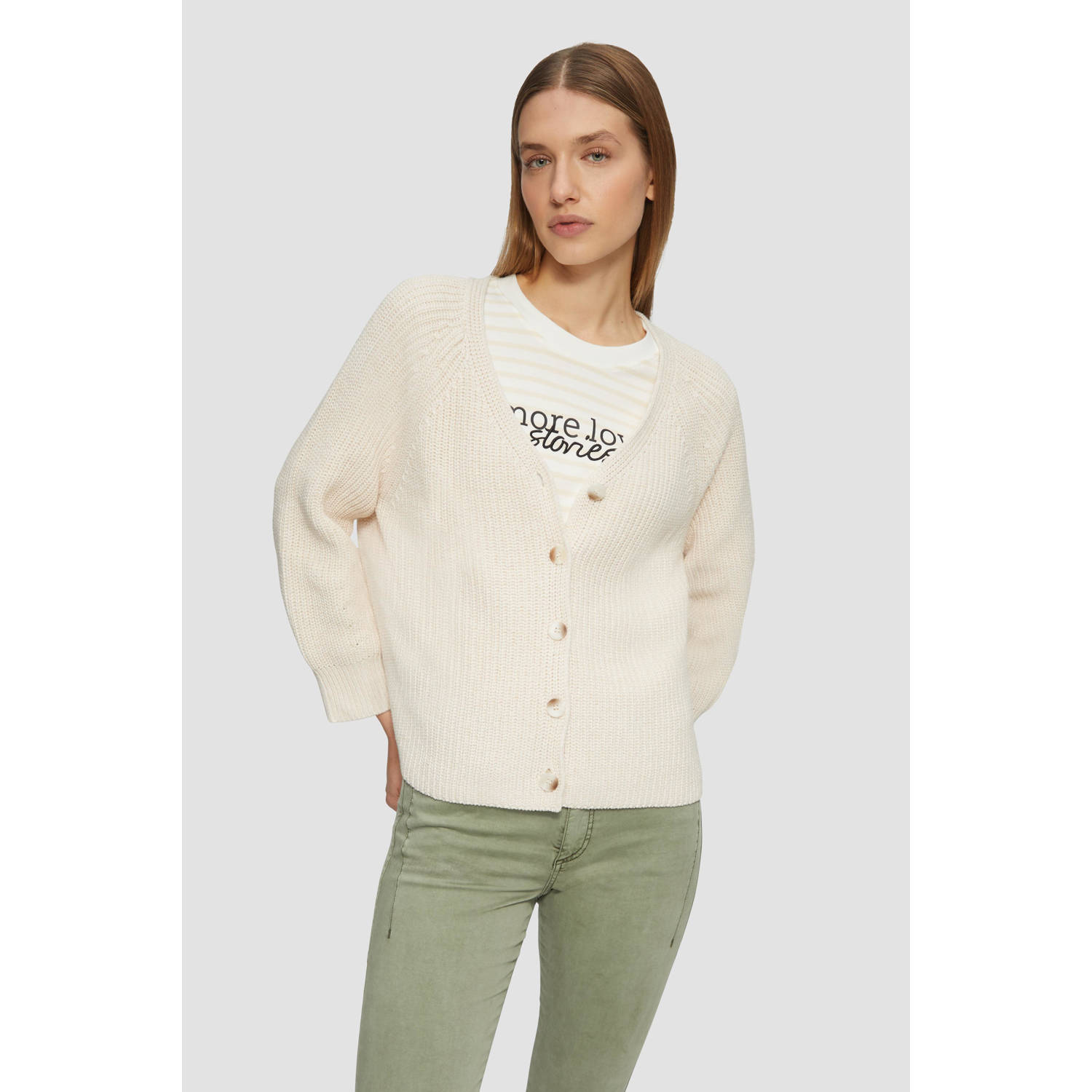 S.Oliver gebreid vest beige
