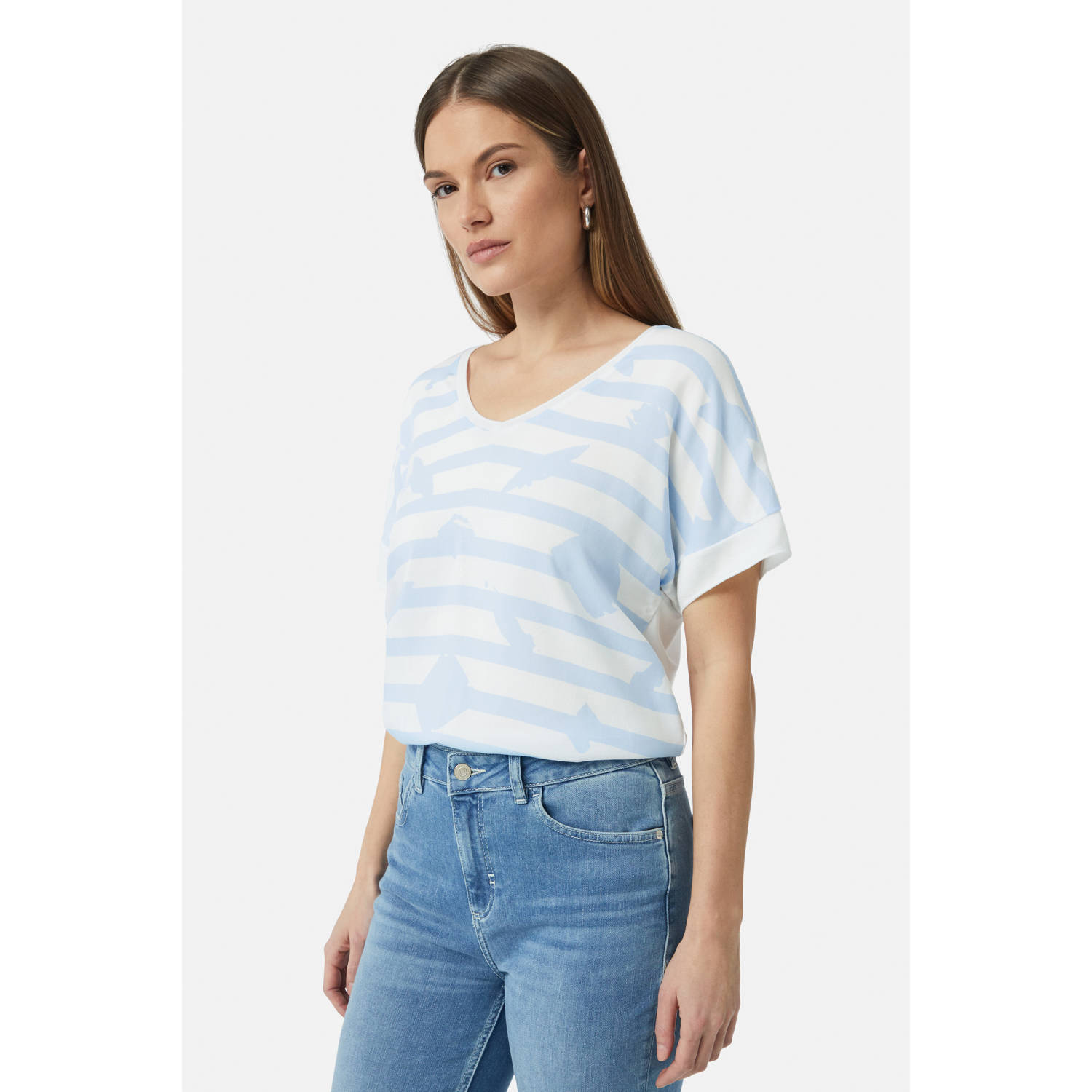 Comma casual identity top lichtblauw