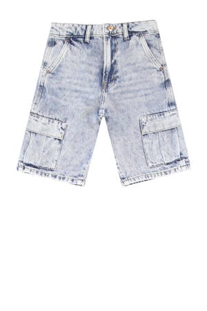 regular denim short light blue denim