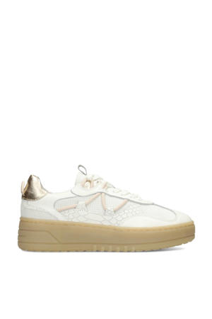 Anemone leren sneakers wit/goud