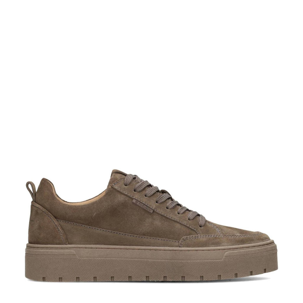 Poelman suède sneakers bruin