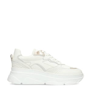 chunky leren sneakers wit