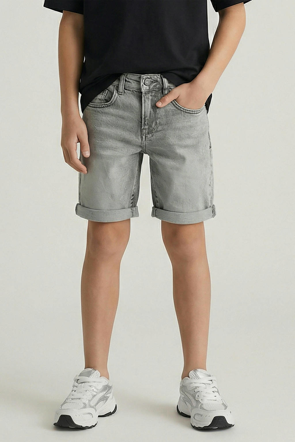 Cars denim regular short grey denim