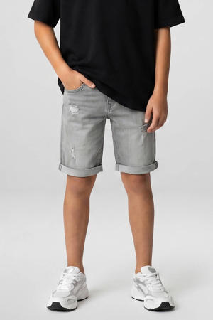 regular denim short grey denim