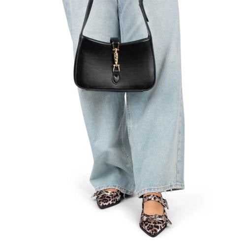 POSH by Poelman Julia slingback loafers met panterprint beige afbeelding