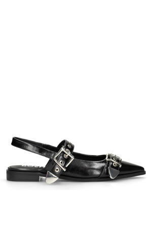 Julia slingback loafers zwart