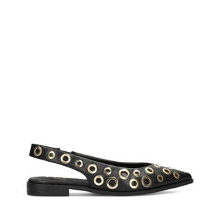 Julia  slingback loafers zwart