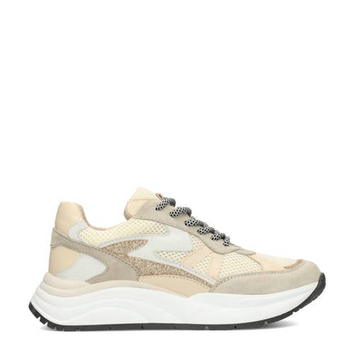 PS Poelman chunky leren sneakers beige afbeelding