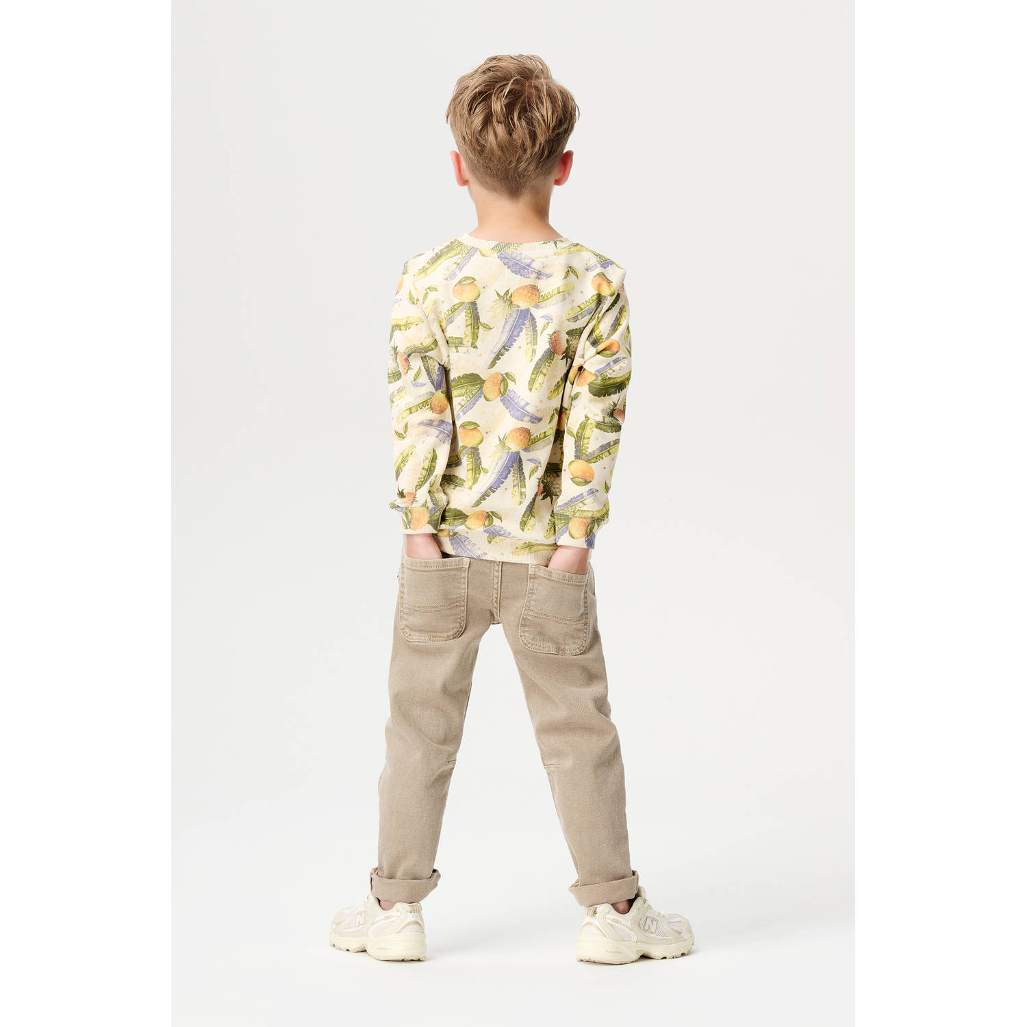Noppies kids slim casual broek lichtbruin